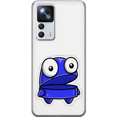 Kompatibel Mobilcover til Xiaomi Xiaomi 12T Pro Blå tegneseriefigur med åbent udtryk og store øjne i sjov illustration