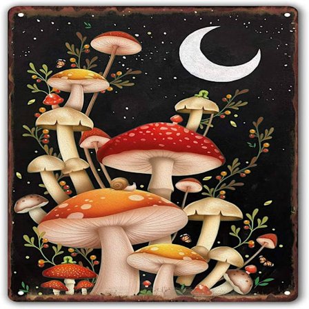 Mushroom Decor Mushroom Art Sieni Makuuhuoneen sisustus
