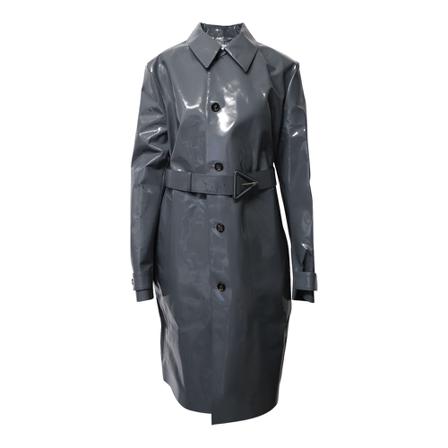 Bottega Veneta Vintage Pre-owned Trench Jas , Grijs , Dames , Maat: L