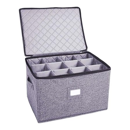 Vinglasæske til 12 Vinglas eller Foldbar Æske til Opbevaring af Tøj