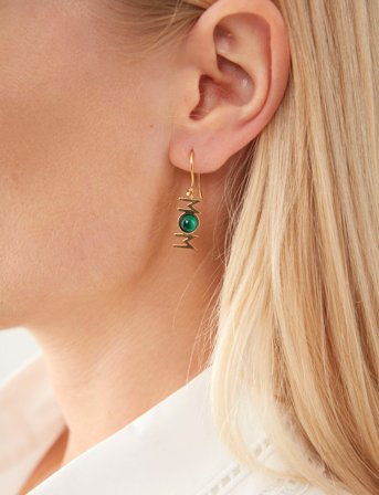 Design Letters Great Mom Ear Hanger (1 Pcs) - Green - L:14MM