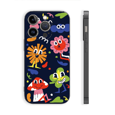 Creative Cartoontpurubber Stötsäker mobiltelefon Caseiphone 15 Caseseries Stylesgblackypdt1857