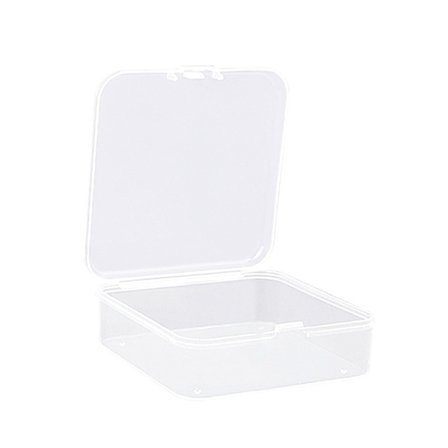 Rektangulær klar opbevaringsboks til små tilbehør Transparent 12.5x10.2x3.3 cm