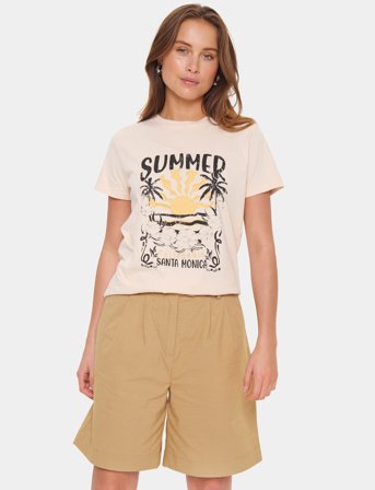 Saint Tropez Kuvisz T-Shirt - Cream - XS