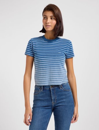 Lee Jeans Cropped Tee - Navy - L