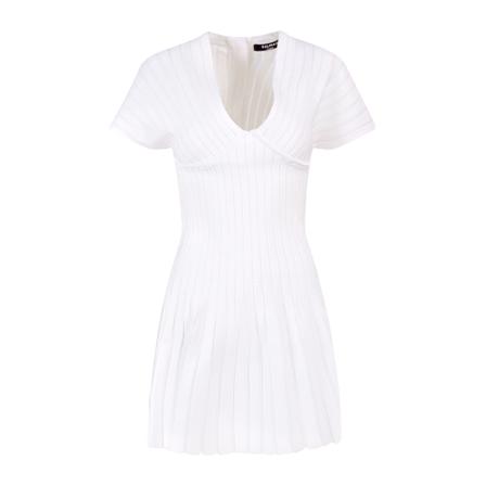 Balmain, Short Dress Wit, Dames, Maat:S