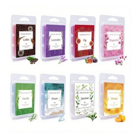 Doftljus - Åtta Dofter - 8 Brännhours - Sojavax - Hållbar Present