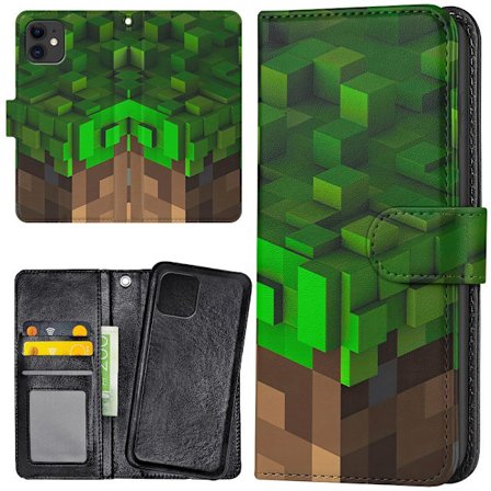 iPhone 12/12 Pro - Plånboksfodral/Skal Minecraft