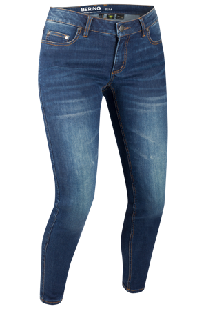 Pantalones de Moto Mujer Bering Trust Slim Azul lavado S