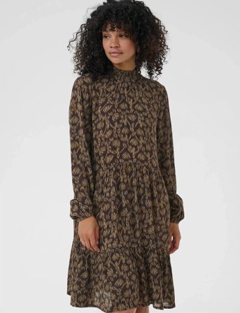 Kaffe Karikka Amber Dress - Brown - 38