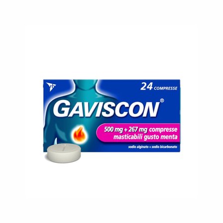 Gaviscon 500 mg + 267 mg Indicato per Bruciore di Stomaco
