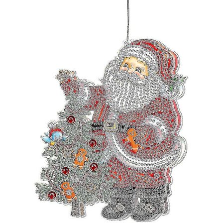 Julfe Lampa Väggmonterad Led Lampa, Diy Diamantmålad Neon Fönsterlampa, Med Sugkopp Batteri,