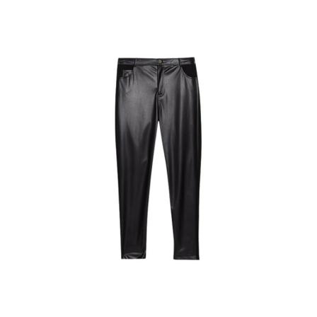 Liu Jo, Leather Trousers Zwart, Dames, Maat:M,polyester