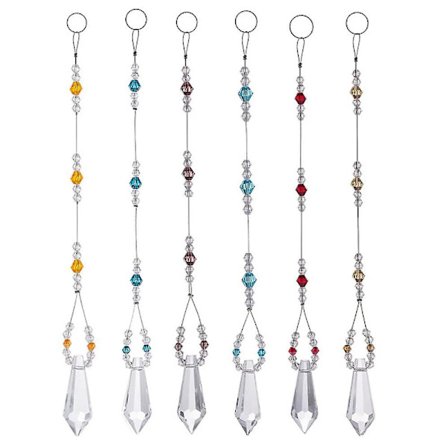 Krystallkuleprismer for vindushengende solfangere, 6-pakning, for vinduer, planter, bryllupsdekorasjon