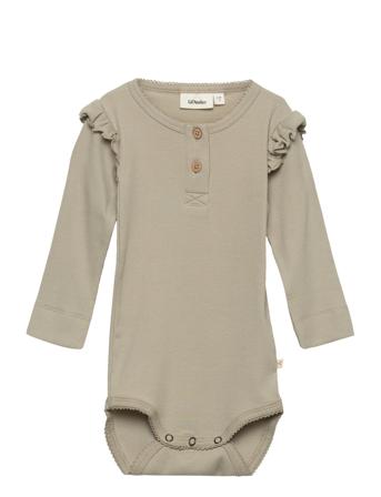 Nbfgago Ls Slim Body Solid Sep Lil Grey Lil'Atelier
