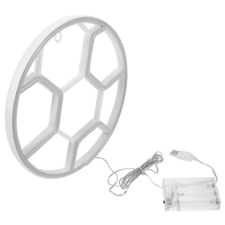 Koristeellinen LED-kyltti jalkapallon muotoinen neonvalokyltti huoneen seinälle ripustettava koriste