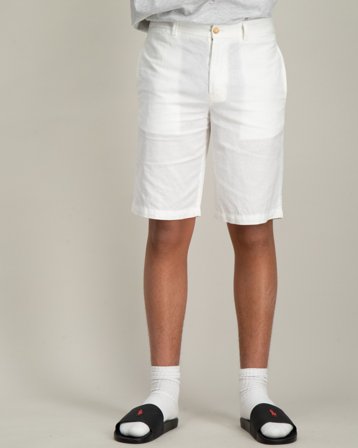 Polo Ralph Lauren Straight Fit Linen-Cotton Short Blanc Shorts Garçon - Kids Brand Store