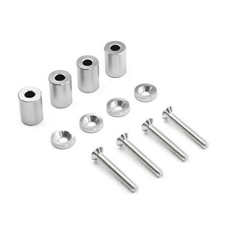 Motorhuv distanshöjare kit motorhuv distans aluminiumlegering bil motorhuv ventil distanshöjare