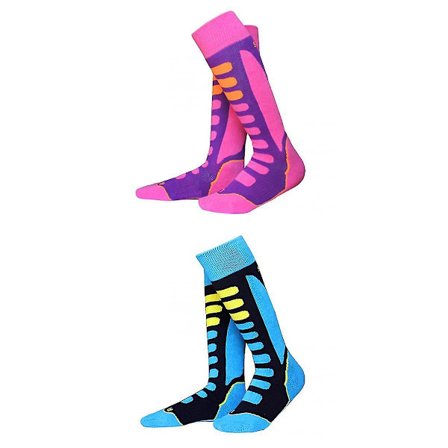 2 par Barn Vinter Termisk Lang Ski Snowboard Vandring Sportssokker Eu 31-34