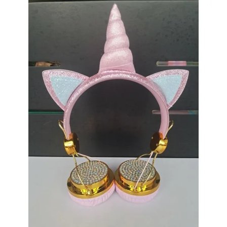 (pow yeah!)Langattomat Bluetooth Unicorn -kuulokkeet lapsille, kulta