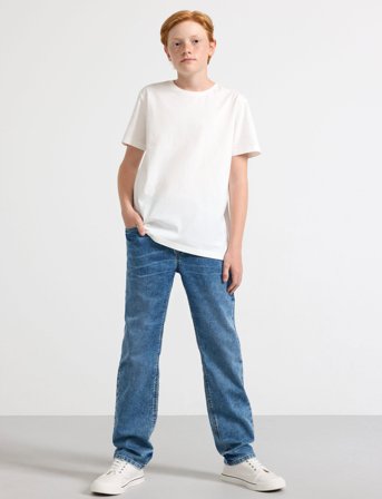 Lindex Trousers Denim Jersey Staffan - Blue - 128