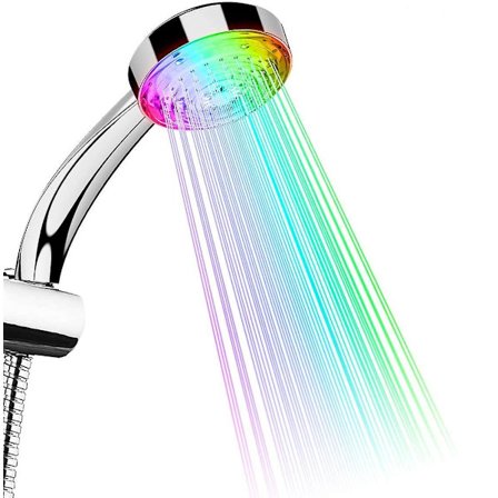LED-dusjhode med fargeskift, dusjhode med høyt trykk, håndholdte dusjhoder for bad