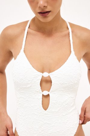 NA-KD strukturierter Badeanzug - Badeanzüge - Offwhite - L