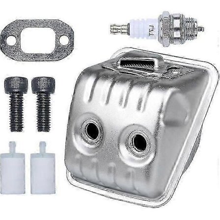 Avgasljuddämpare Fästskruvsats Med Bränslefilter Och Tändstift För Husqvarna 445 450 445e 450e Re