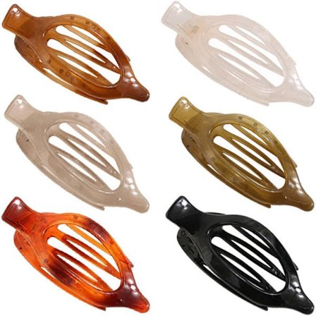 4 stk. flade hårklemmer til kvinder, buet design, hårklemmer til at ligge, køre - stærkt greb hårklemmer til tyndt, tykt hår_TF_TF