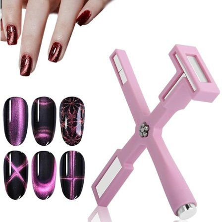 5 i 1 Nagelmagnet, Multifunktionell Cat Eye Gel Nagellack Magnet för Nagelkonst, Starkt 3D Magnetisk Nageldesignverktyg för Nagelsalong Hemma DIY (