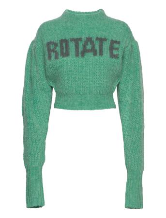 Logo Sweater Knit Villapaita Vihreä ROTATE Birger Christensen