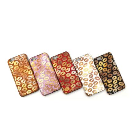 Glitter Kiss Lips iPhone 6/6S Skal - fler färger Rosa