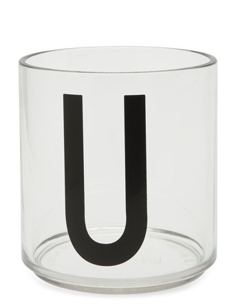 Kids Personal Drinking Glass A-Z White Design Letters
