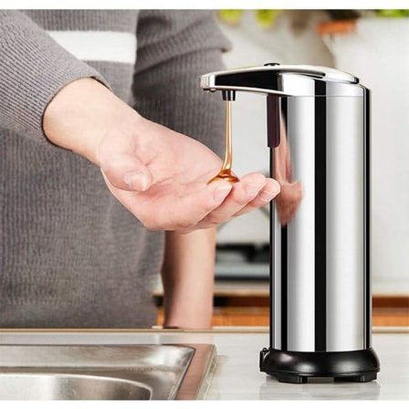 RU-Automatic Soap Dispenser, Touchless Soap Dispenser 250ML Stainless Steel