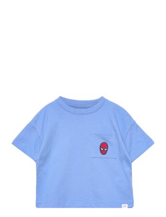 Babygap | Marvel Relaxed Pocket T-Shirt T-shirts Short-sleeved Blå GAP