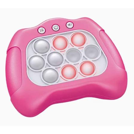 Pop Push It Game Controller Bubble Sensory Fidget Toy Elektronisk Whack-konsol Pink