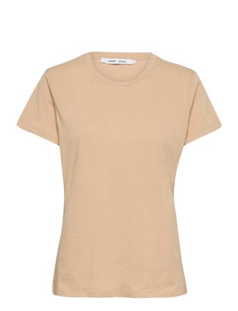 Solly Tee Solid 205 T-shirts & Tops Short-sleeved Beige Samsøe Samsøe