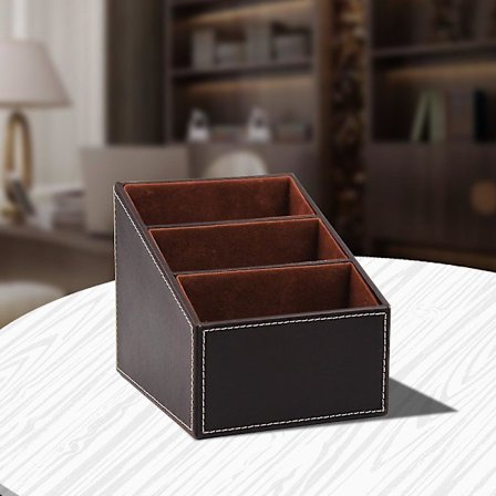 TV-fjärrkontrollhållare i PU-läder, Shopping Cart, Organisera