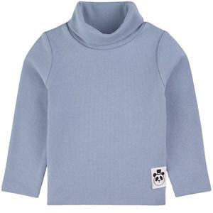 Mini Rodini Ribbed Turtleneck Jumper Blue 104/110 cm - Tops - 104/110 cm - Blue