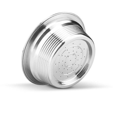 Genanvendelig Kaffekapsel i Rustfrit Stål Kompatibel med LAVAZZA A MODO MIO Kaffekopfilter med 60 stk. Aluminiumfolie