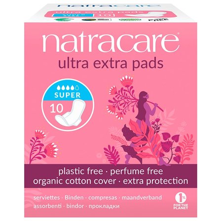 Natracare Ultra Extra Bind Super 10 stk., Medicin & Pleje, Bind & Indlæg, Bind