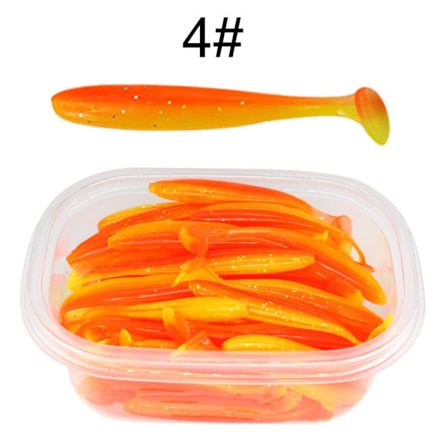 50 STK Fiskeorm agn myk plastlokk 7CM4 4