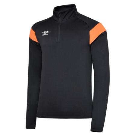 Umbro Herr Half Zip Jersey L Svart/shocking Orange