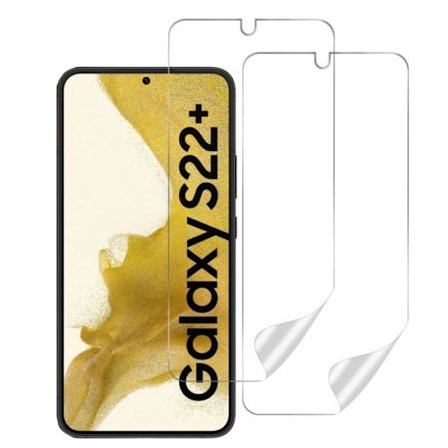 Skärmskydd i plast för Samsung Galaxy S22 PLUS 5G [Pack 2] Repellentskydd Ultra Tunn Phonillico