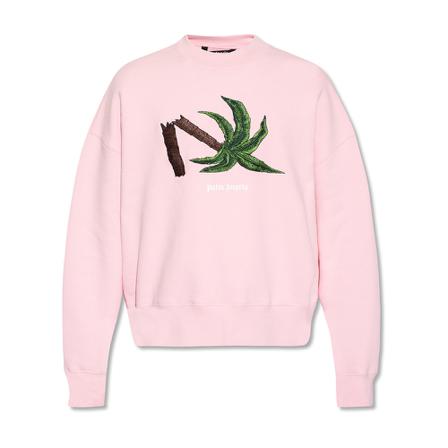 Palm Angels Sweatshirt With Logo Pink, Herre Sweatshirts