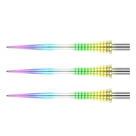 Red Dragon Specialist Dart Points - Rainbow Effect Raptor GT Gripped Points 35mm