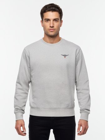 Accademia Militare Felpa Senza Zip Uomo Grigio