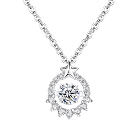 Kvinner Halskjede Kjede Choker Anheng Smykker Jenter Gave Sylinder Innlagt Uregelmessig Temperament Elegant White gold color 925 silver