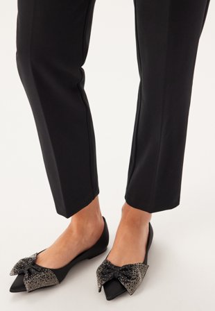 Steve Madden Magi Ballerinas Black Satin Klær