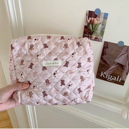 Sød lyserød kosmetiktaske til kvinder makeup-etui 05 05